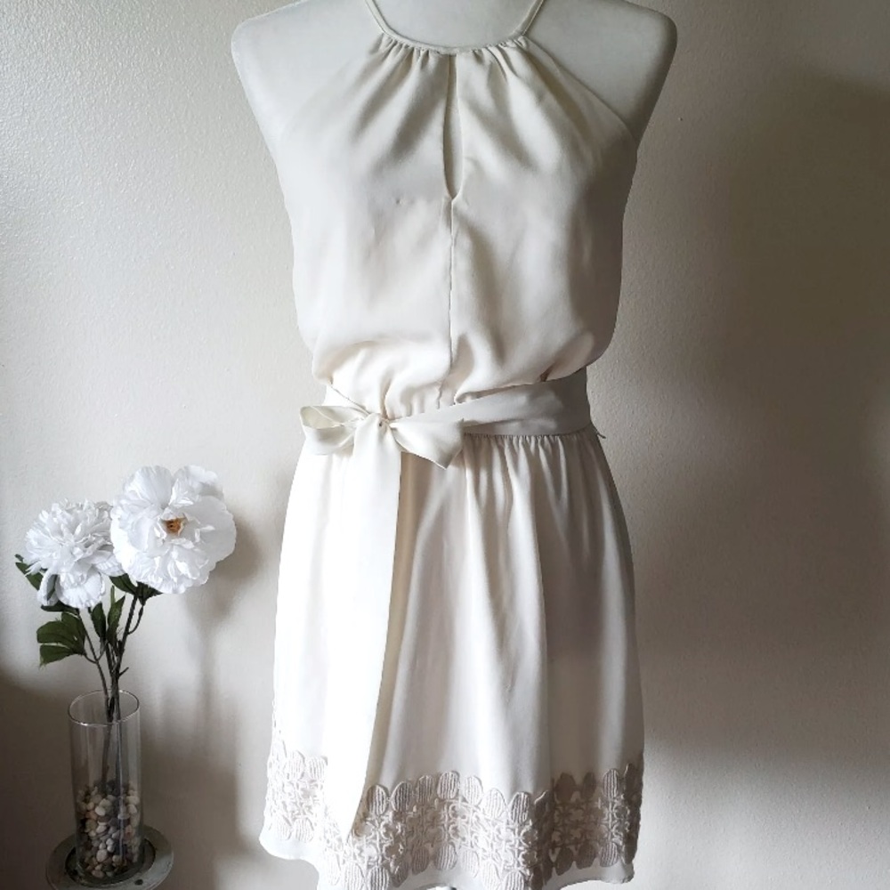 Express ivory Satin dress